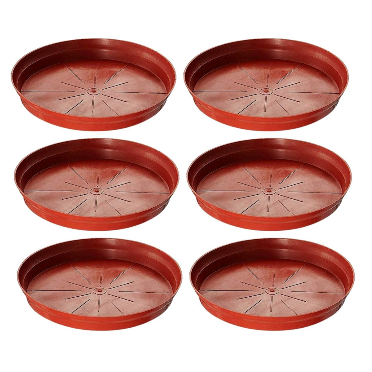 Go Hooked Terracotta Planter Dripping Tray for Tidy Indoor Gardens Bottom Plate Dripping Tray for Elegant Flawless Plant Displays to Maintain Clean Surfaces 8 Inch Pack of 6