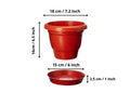 Go Hooked terracotta brown plastic planter pot with bottom tray, 8 inch diameter, ideal for indoor/outdoor use.