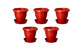 Go Hooked Plastic Gamla/Planter/Pot with Bottom Plate/Tray, 8 inch | Plant Container Set | Indoor/Outdoor Balcony Flower Pot | Drip Trays Planter | Plastic Pots with Saucers | 5 Pcs
