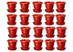 Go Hooked Plastic Gamla/Planter/Pot with Bottom Plate/Tray, 8 inch | Garden Planters | Indoor/Outdoor Balcony Flower Pot | Drip Tray Planter | Plastic Pots with Saucers | 20 Pcs