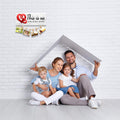 GoHooked This Is Us rustic white MDF wood wall sign with clips and twine for photo hanging, 35 x 15 cm