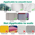GoHooked transparent adhesive hooks applicable to glass, metal, marble, flat tiles, and refrigerators. Not for painted, mural, textured, or uneven walls.
