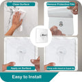 GoHooked transparent adhesive wall hooks, easy to install, no drilling needed. Set of 10.