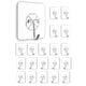 Go Hooked 20pcs Self Adhesive Hooks | Wall Hooks | No-Drilling Waterproof Screw Free Stickers | Heavy-Duty Wall Mount Hooks | Transparent Hanging Hooks for Keys Bathroom Shower Home (Flower Hook)