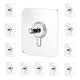 Go Hooked 10pcs Self Adhesive Hooks | Wall Hooks | No-Drilling Waterproof Screw Free Stickers | Heavy-Duty Wall Mount Hooks | Transparent Hanging Hooks for Keys Bathroom Shower Home (Nail Hook)