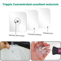 GoHooked transparent adhesive hooks with stainless steel screws, traceless adhesive, and protective film. Set of 20.