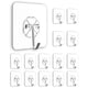 Go Hooked 15pcs Self Adhesive Hooks | Wall Hooks | No-Drilling Waterproof Screw Free Stickers | Heavy-Duty Wall Mount Hooks | Transparent Hanging Hooks for Keys Bathroom Shower Home (Flower Hook)