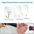 GoHooked 15pcs transparent flower-shaped adhesive hooks with stainless steel screws and traceless adhesive.