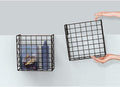 GoHooked black metal wire under shelf basket organizer, 15.5 x 25.7 x 9.1 cm, for kitchen pantry storage.