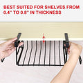 GoHooked black wire under shelf storage basket with tissue holder, fits shelves 0.4"-0.8" thick.
