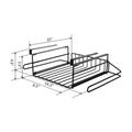 GoHooked black wire under shelf storage basket with built-in tissue holder, 14.3" L x 8.5" W x 4.6" H
