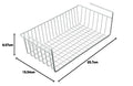 GoHooked white coated iron under shelf storage basket organizer rack for kitchen and pantry. Pack of 3.