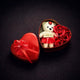 Go Hooked Valentineâ€™s Day DÃ©cor Set Teddy and Roses in Artificial Heart Shaped Tin Box Valentine Gift Box