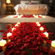 Go Hooked Valentineâ€™s Day Gift Set | Led Candles 12pcs | Artificial Rose Petals 1500Pcs | Perfect for Proposals, Anniversaries, Candlelight Dinners
