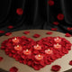 Go Hooked Valentineâ€™s Day DÃ©cor Set Heart Shape Wax Candle 10pcs | Artificial Rose Petals Flowers 1500pcs Perfect for Proposals, Anniversaries, Candlelight Dinners