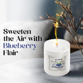 GoHooked ViMe Blueberry scented candle in white jar, 120 gm, 35-hour burn time, aromatherapy for relaxation.