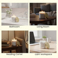 GoHooked ViMe white jasmine scented aroma candle in a glass jar with a gold lid, 120 gm, 35 hr burn time.