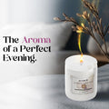 GoHooked ViMe white aroma candle in glass jar with Winelone fragrance, 120 gm, 35-hour burn time.