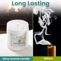 GoHooked Vime Bamboo & White Tea scented candle in white jar, 120ml, hand-poured for aromatherapy and home decor.