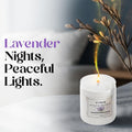 GoHooked ViMe white lavender refresh aroma candle in a glass jar, 120 gm, 35-hour burn time.