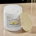 GoHooked Vime Lemon Tart aroma candle in a white jar with a gold lid. 100ml, hand-poured, 35-hour burn time.
