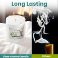 GoHooked white ViMe Neroli & Patchouli scented aroma candle in glass jar, 120ml, 35-hour burn time.