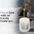 GoHooked ViMe white aroma candle with Neroli & Patchouli fragrance, 120 gm, 35 hr burn time