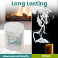GoHooked white Vime aroma candle in a glass jar with Ocean Breeze scent, 120ml, burns up to 35 hours.