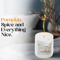 GoHooked ViMe white pumpkin spice aroma candle in a jar, 120 gm, 35-hour burn time, for home decor and aromatherapy.