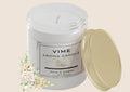 GoHooked ViMe Rose & Amber scented aroma candle in a white glass jar with a gold lid, 100ml, hand-poured.