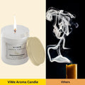 GoHooked ViMe white aroma candle in a jar with a gold lid, Rose & Amber scent, 120 gm, 35 hr burn time.