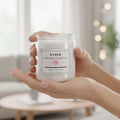 GoHooked ViMe white round rose incense aroma candle in a glass jar, 120 gm, 35 hr burn time