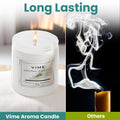 GoHooked white Vime Aroma Candle in Rosemary Reverie fragrance, 120ml, hand-poured with a 35-hour burn time.