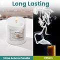 GoHooked Vime white aroma candle with Winelone fragrance, 120 gm, 35-hour burn time, aromatherapy benefits.