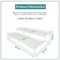 GoHooked white 2-tier metal standing rack for countertop organization, ideal for spices, bathroom essentials, or cosmetics.