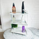 Go Hooked 3-Tier Iron Countertop Storage Organizer | 40cm Height Space-Saving Kitchen & Bathroom Rack | Durable Metal Shelf for Spices, Toiletries, and Home Organization (White)