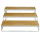 Go Hooked 3-Tier Wooden Shelf Organizers | Spices Organizer | Bathroom Essentials | Vanity Storage | Decorative Use | Cosmetic Makeup Storage | Metal Standing Rack (White)