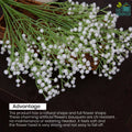Go Hooked white artificial baby's breath flowers with flexible stems, perfect for bouquets and arrangements.