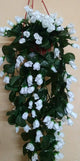 VIMIFORYOU Artificial Rose Orchid Flowers Bunch | Orchid Hanging Flowers Decoration|Artificial Flower for Home D�cor Wall Hanging (Pack of 1 Pc, White)