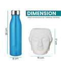 GoHooked white plastic Buddha head shaped flower pot, 15cm wide x 17cm high.