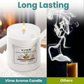 GoHooked white glass jar candle with coffee lover scent, long-lasting burn time.