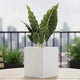 Go Hooked 12 Inch Cube Planter for Plants | Large Polymer Flower Pot for Balcony, Terrace, Home DÃ©cor, Indoor & Outdoor Gardening Balcony Terrace Home DÃ©cor | UV Resistant Durable Planter Pot (White)