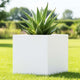 Go Hooked 15 Inch Cube Planter for Plants | Large Polymer Flower Pot for Balcony, Terrace, Home DÃ©cor, Indoor & Outdoor Gardening Balcony Terrace Home DÃ©cor | UV Resistant Durable Planter Pot (White)