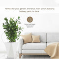 GoHooked white diamond-shaped polymer planter with a stone-look design, perfect for indoor or outdoor use.