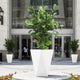 Go Hooked Diamond 18-Inch Planter Pot | Lightweight, Durable Polymer Pot for Flowers & Plants â€“ Modern White Gamla for Balcony, Terrace & Indoor Use