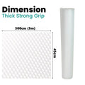 Go Hooked white EVA anti-slip shelf liner, 45cm x 5m, with a diamond grid texture for grip. Washable and reusable.