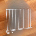 Go Hooked white coated iron shelf divider, 13 x 10.6 inches, for closet and cupboard organization.