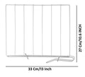 Go Hooked white coated iron shelf dividers for closet organization. Pack of 3, 13 x 10.6 inches.