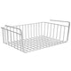 Go Hooked 12 Inch Under Shelf Basket Powder Coated Iron White Space Saving Durable Efficient Compact Versatile Sturdy Organize Heavy Duty Convenient Practical