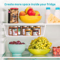 Go Hooked white coated iron under shelf basket organizer rack for kitchen and bedroom storage. Holds jars and food.